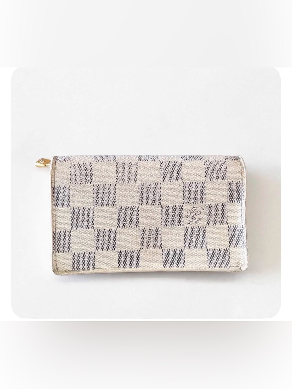 Louis Vuitton azur damier Porte Monnaie Billets Tresor Bifold Wallet 2007